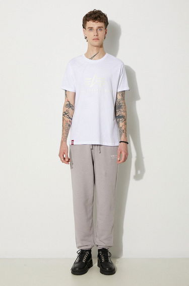 Tričko Alpha Industries Basic T Kryptonite Print T-Shirt Biela | 116521.09, 1