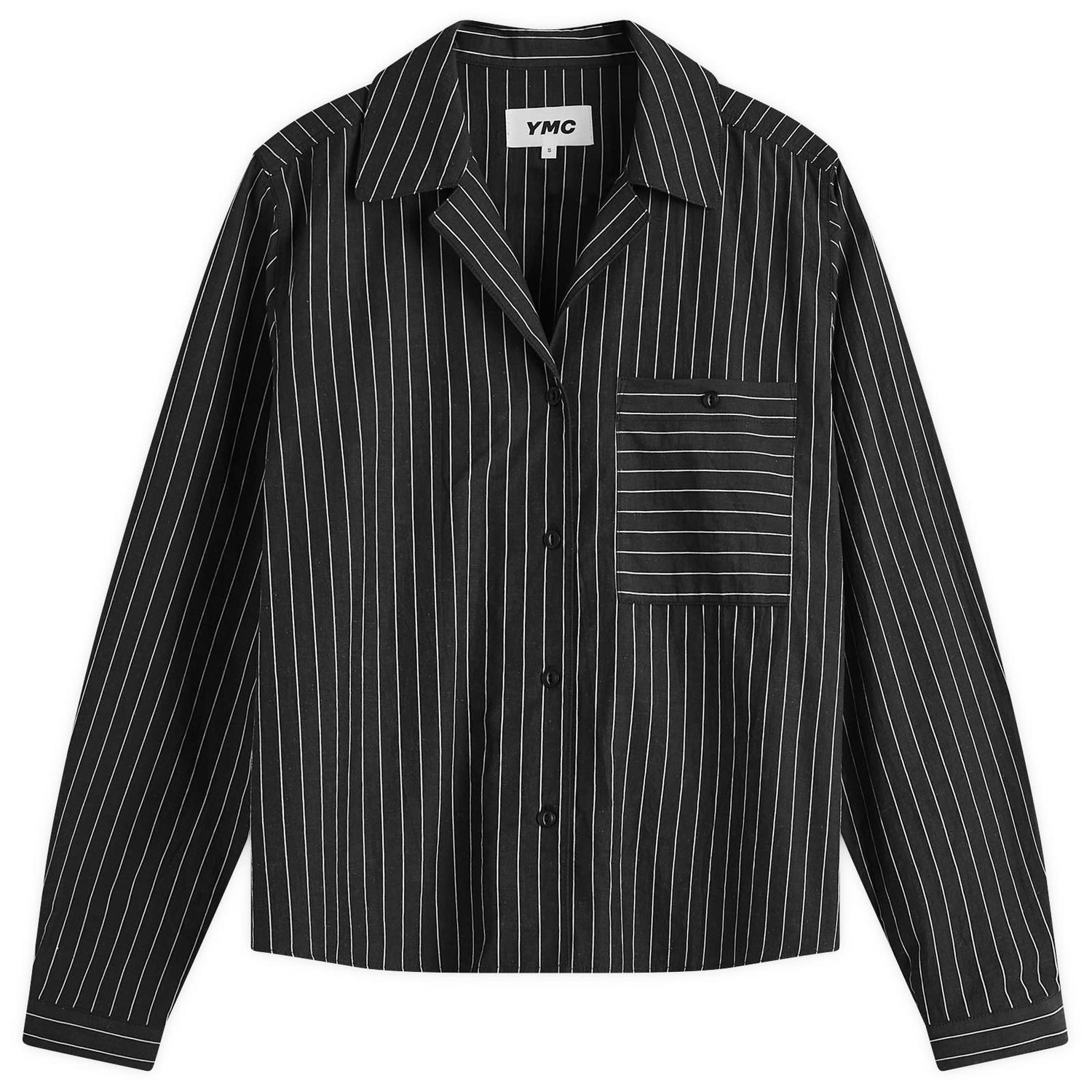 Košeľa YMC Annie Striped Shirt Čierna | Q2XMI-Black, 1