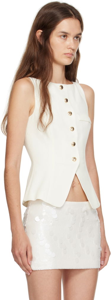 Vesta GUIZIO Guizio Troyes Sleeveless Peplum Top Biela | P25107W142, 1