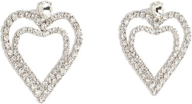 Náušnice Blumarine Blumarine Rhinestone Hearts Drop Earrings Metalická | P522W320A, 1