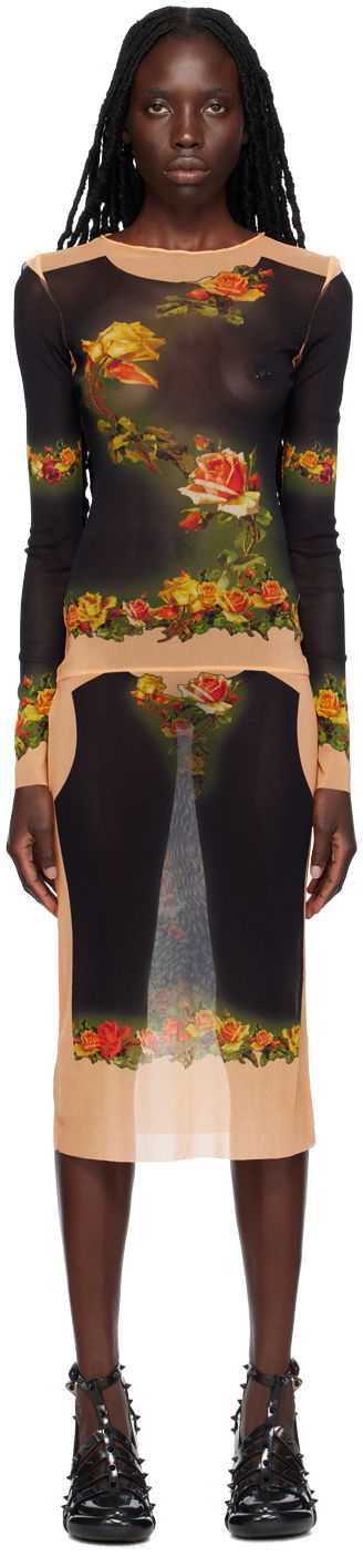 Šaty Jean Paul Gaultier Jean Paul Gaultier 'The Fleurs Petit Grand' Midi Dress Rôznofarebný | 23/12-F- RO045-T525-6800, 0