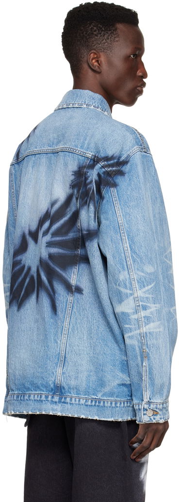 Bunda We11done We11done Tie-Dye Denim Jacket Modrá | WD-DJ1-22-356-U-BL, 2