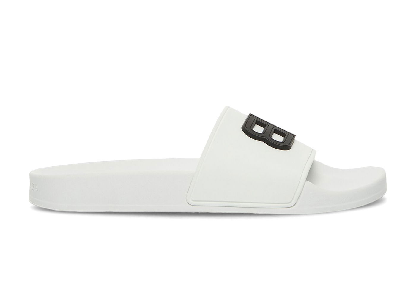 Tenisky a topánky Balenciaga Pool Slides 3D BB Logo Black White Biela | 656434W1S8B9034 / 656395W1S8B9034, 0