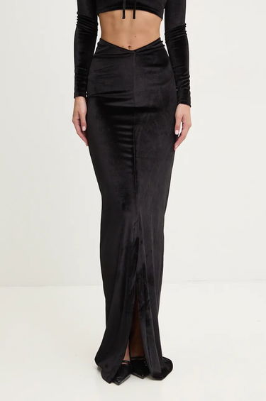 Sukňa Fiorucci Fiorucci Maxi Velvet Skirt Čierna | W01FMBSK236VR01BK01, 1