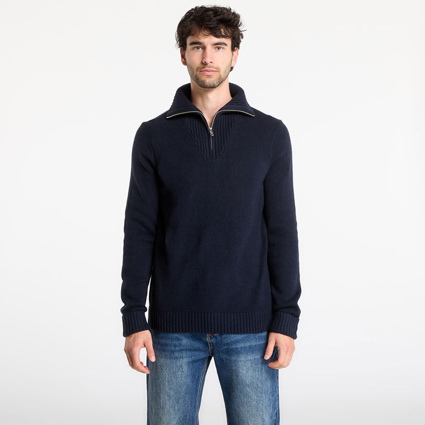 Sveter GAP Cashsoft Quarter-Zip Sweater Navy | 800323-01