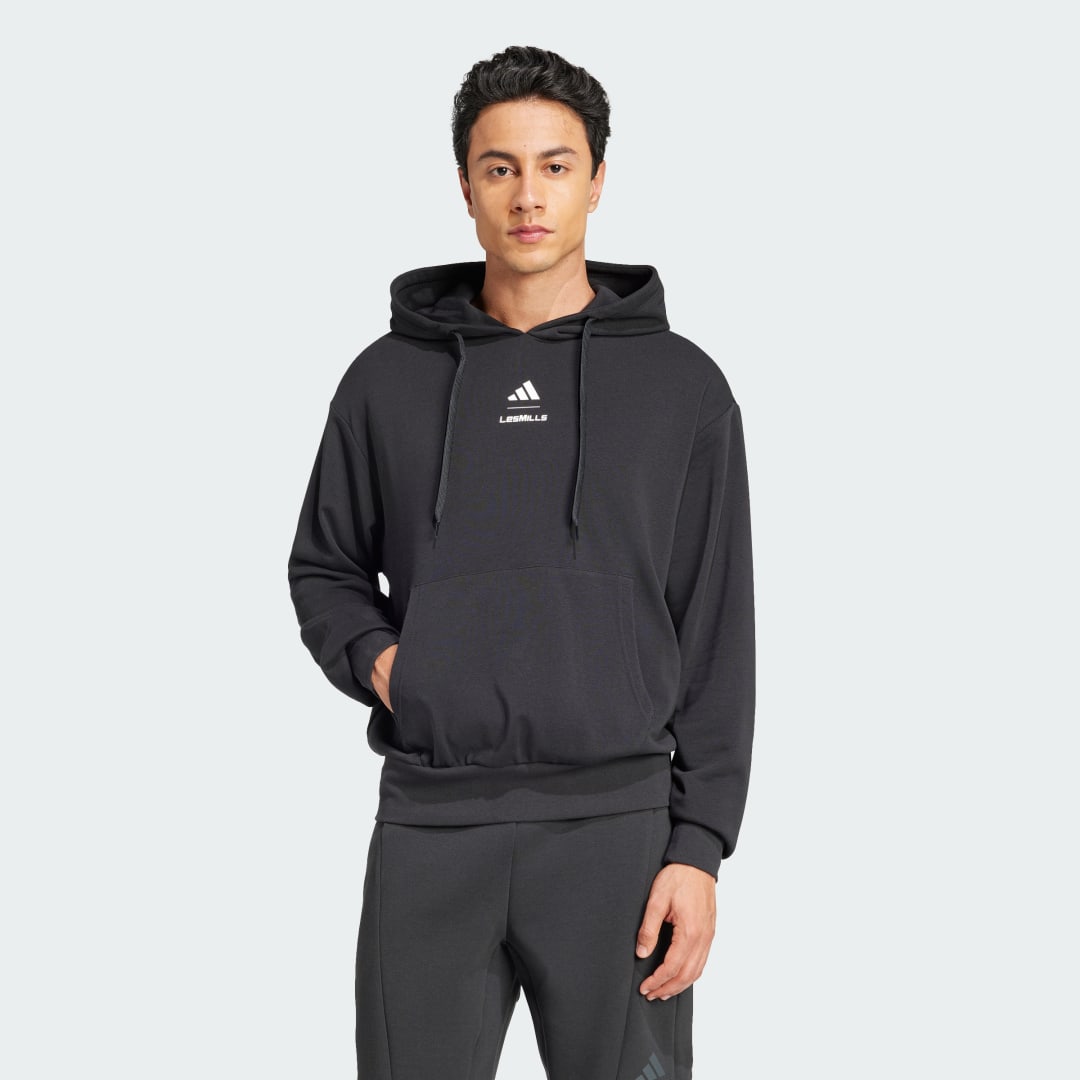 Mikina adidas Performance Les Mills Graphic Hoodie Čierna | JN1299, 0