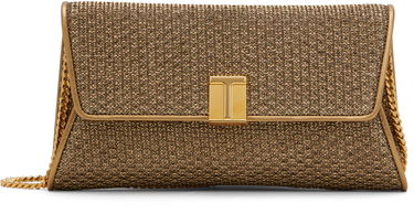 Kabelka Tom Ford Tom Ford Nobile Textured Fabric Clutch Metalická | L1736-TSY048X, 0