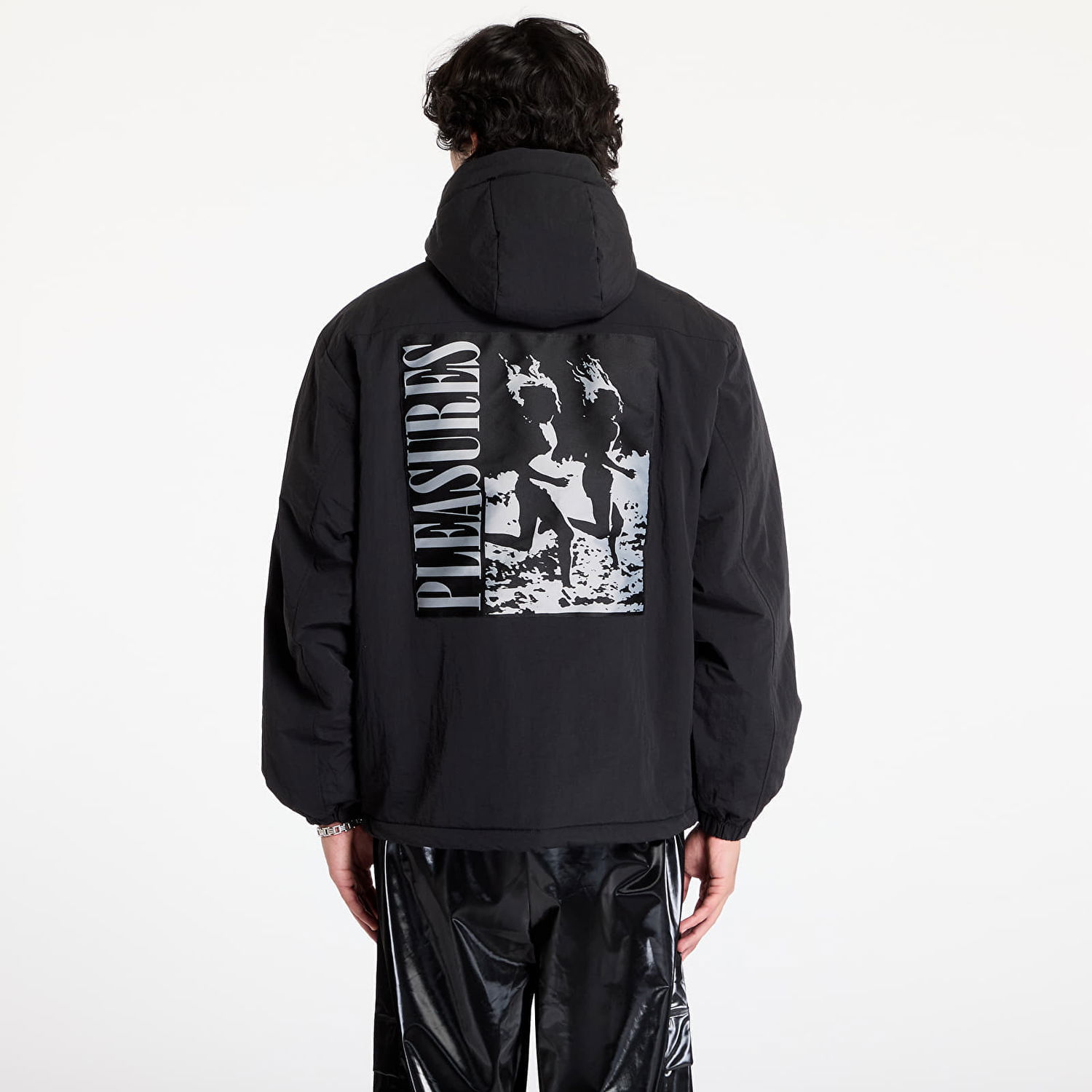 Parka Pleasures Run Hooded Black Jacket Čierna | P24W014 BLACK, 1