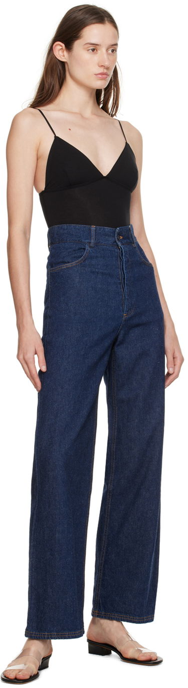 Džínsy Baserange High-Waisted Wide Leg Jeans Navy | TRNA-CO-SP24, 3