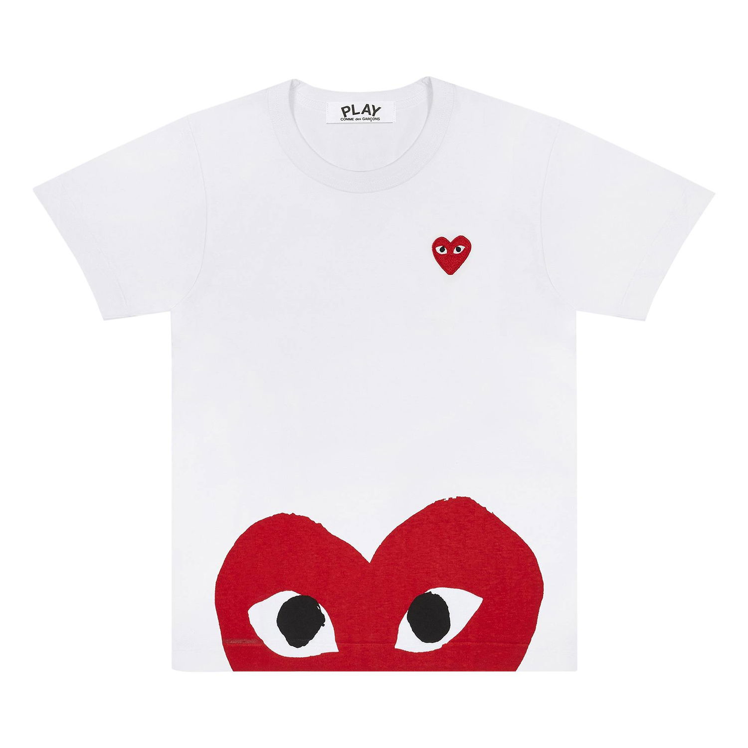 Tričko Comme des Garçons PLAY T-Shirt Big Half Heart Biela | az t033 051 1, 1