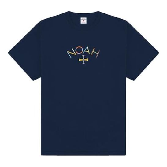 Tričko Noah Embroidered Core Logo T-Shirt Navy | T30SS21
