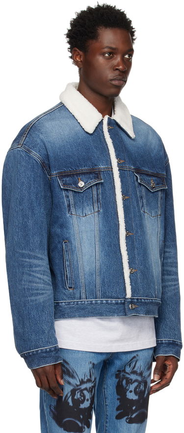 Bunda We11done Oversized Faux-Shearling Denim Jacket Modrá | WD-DJ3-22-378-U-BL, 1