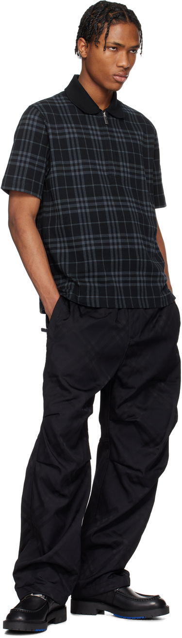Cargo nohavice Burberry Burberry Check Nylon Track Pants Čierna | 8103963, 3