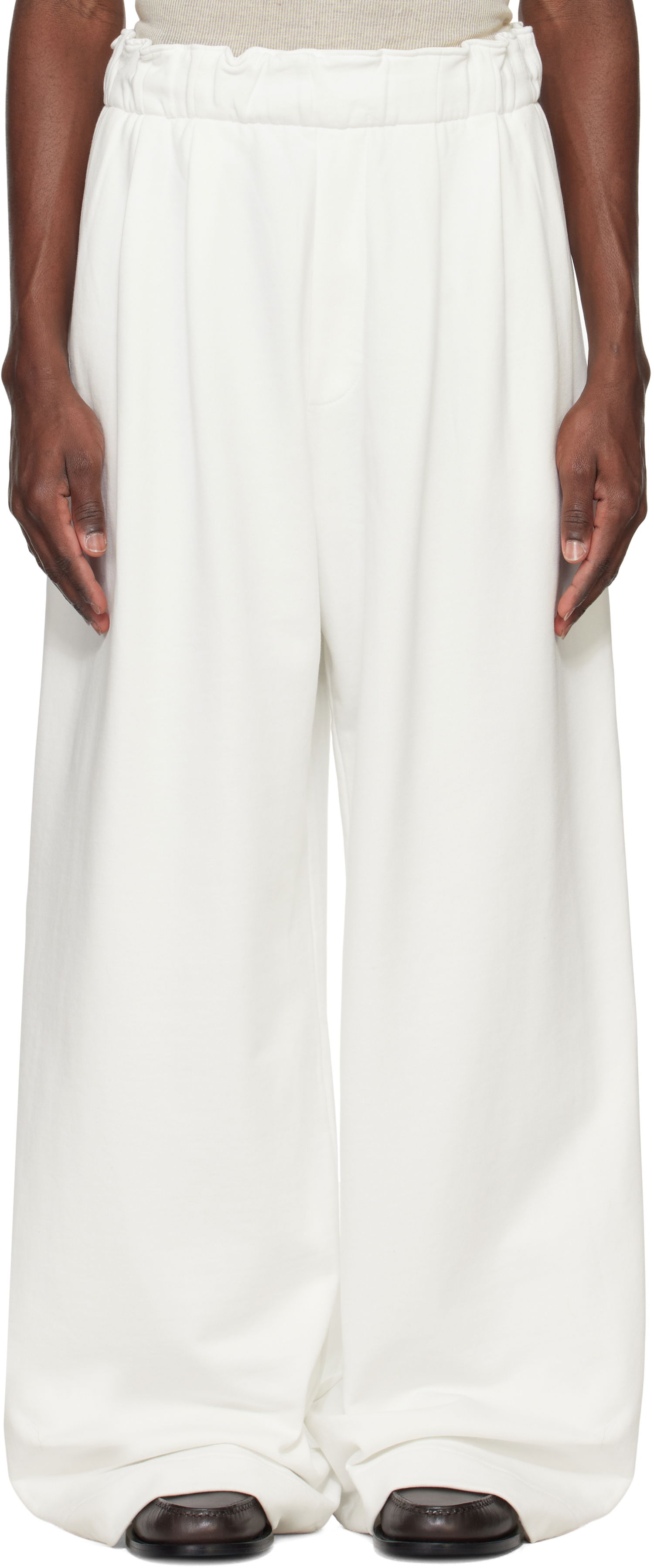 Tepláky Dries Van Noten Dries Van Noten Pleated Sweatpants Biela | 251-021159-1610, 0