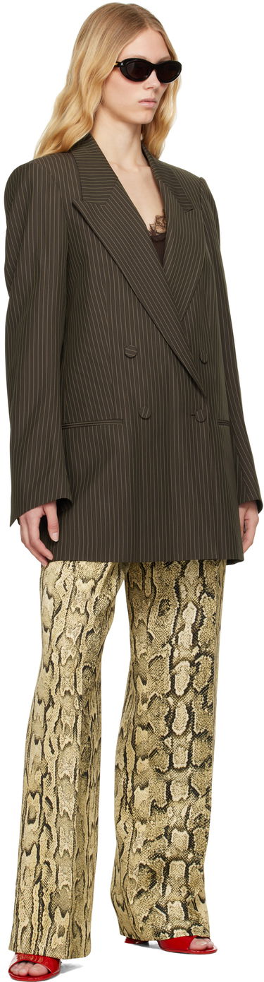 Nohavice Dries Van Noten Dries Van Noten Jacquard Wide-Leg Trousers Žltá | 251-010922-1417, 3
