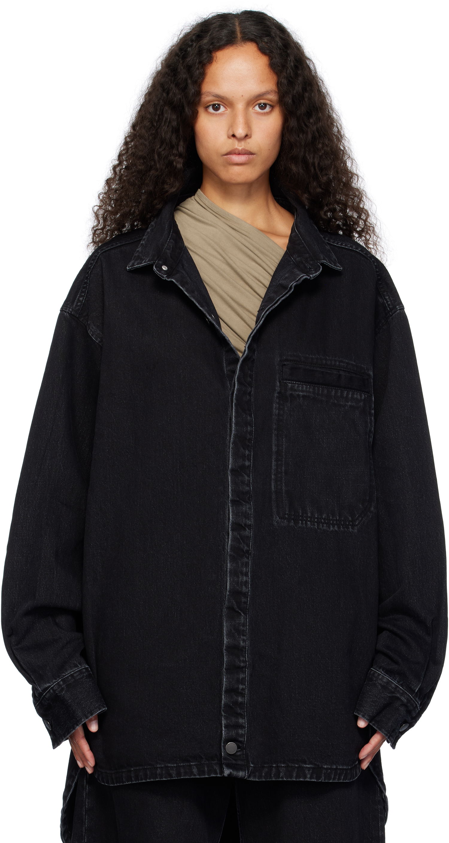 Košeľa Entire Studios Herculean Denim Shirt Čierna | ES2564MA, 0