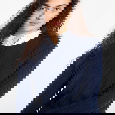 Sveter Tommy Hilfiger Tommy Hilfiger Soft Wool Cable C-Neck Ls Sweater Navy | WW0WW43586 C1G, 1