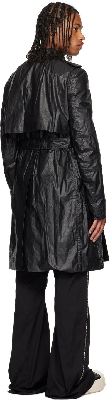 Trenčkot Rick Owens Concordians Mastrotrench Belted Crinkled Trench Coat Čierna | RU02E1972 PCT, 2