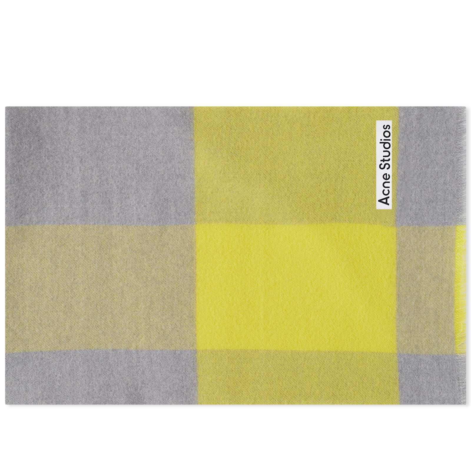 Varity Check Scarf Acid Yellow/Carbon Grey