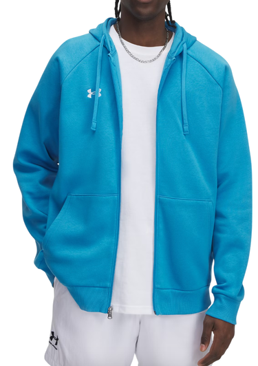 Mikina Under Armour Rival Fleece Full-Zip Hoodie Modrá | 1379767-452, 0
