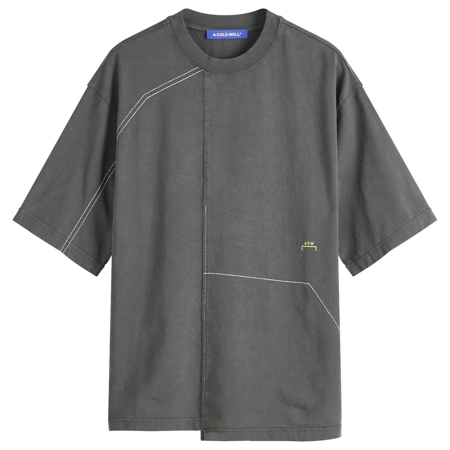 Tričko A-COLD-WALL* A-COLD-WALL* Oblique T-Shirt Šedá | ACWMTS208-GRY, 1