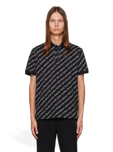 Polo tričko Versace Jeans Couture Signature Polo Čierna | E75GAG6R0_EJS240