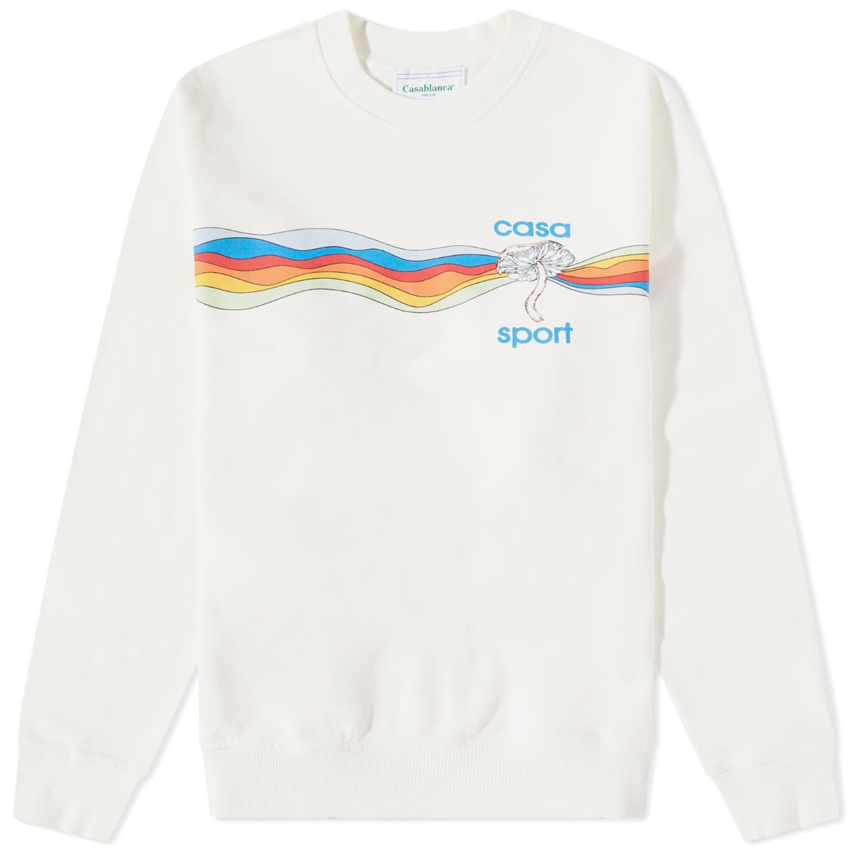 Mikina Casablanca Mind Vabrations Crew Sweat Biela | MS23-JTP-117-09, 0
