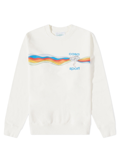 Mikina Casablanca Mind Vabrations Crew Sweat Biela | MS23-JTP-117-09