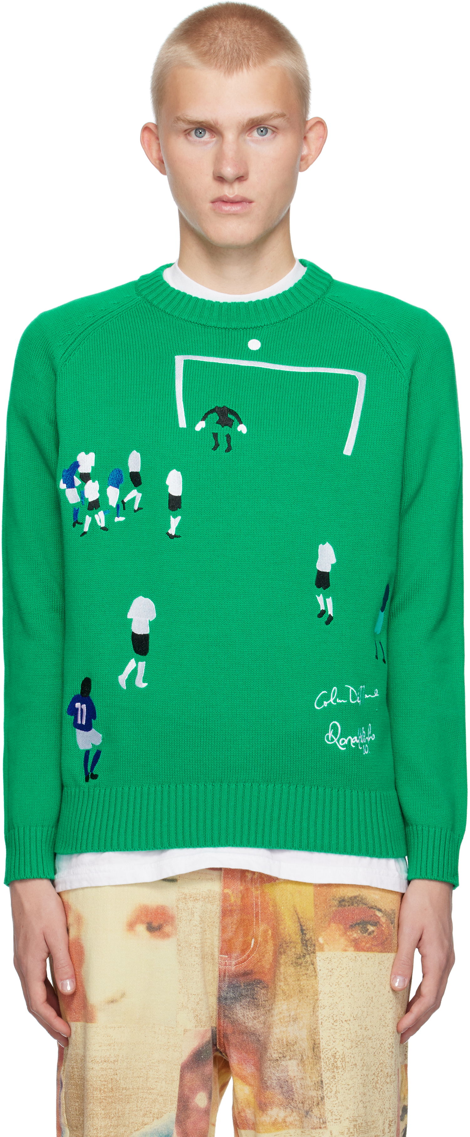 Sveter KidSuper Ronaldinho Edition Goal! Sweater Zelené | AW24-SW-01, 0