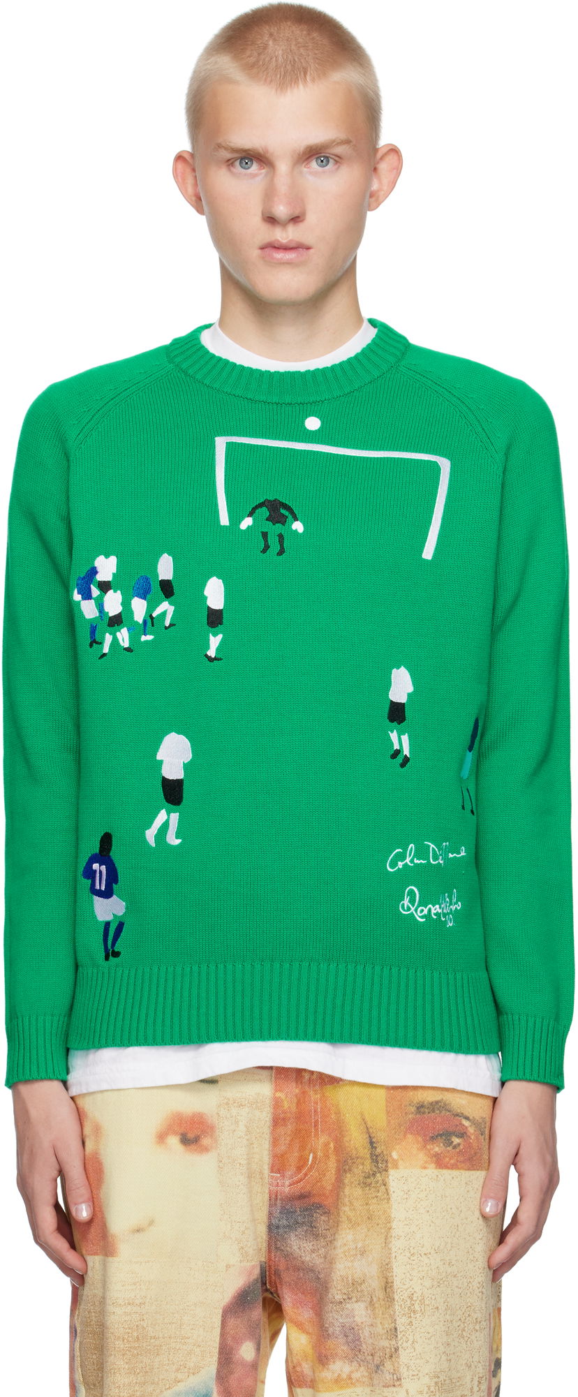 Sveter KidSuper Ronaldinho Edition Goal! Sweater Zelené | AW24-SW-01