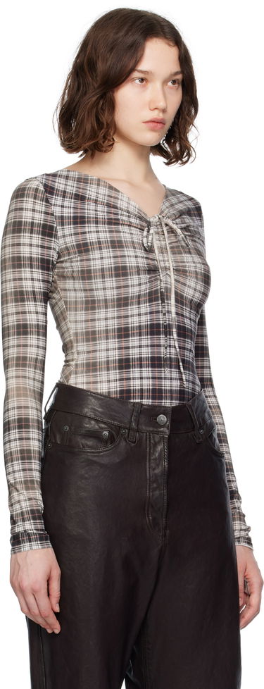 Tričko Acne Studios Acne Studios Faded Check Long Sleeve Top Rôznofarebný | AC0729-, 1