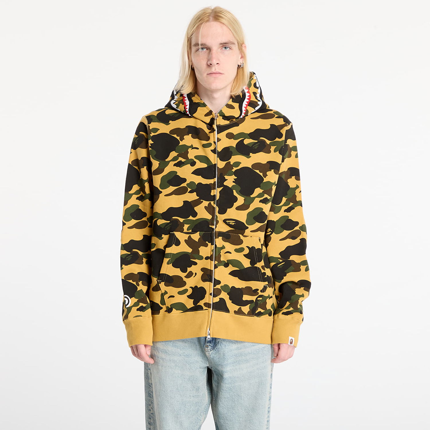 Mikina BAPE 1St Camo Shark Full Zip Hoodie Rôznofarebný | 001ZPL801007MYEL, 0