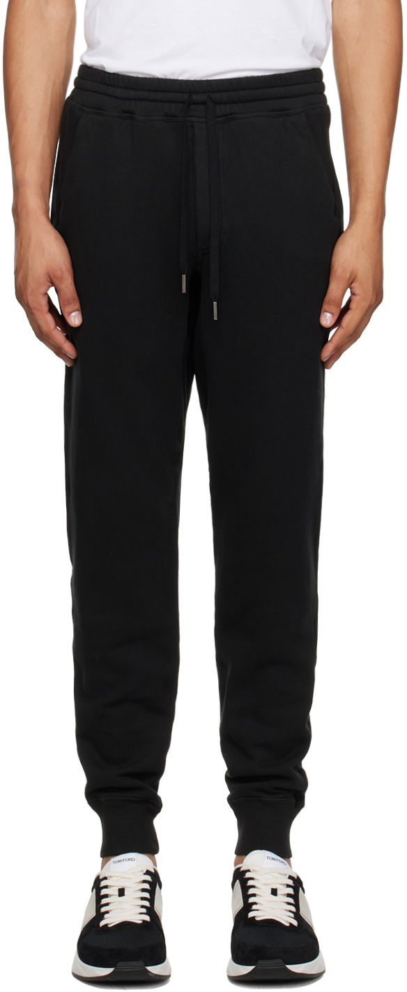 Tepláky Tom Ford Black Garment-Dyed Sweatpants Čierna | JAL001-JMC006S23