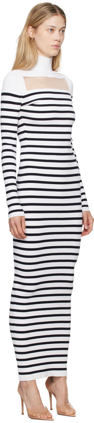 Šaty Jean Paul Gaultier Jean Paul Gaultier 'The Knit Marinière' Striped Maxi Dress Biela | 24/30-F-RO243-M063-0159, 1