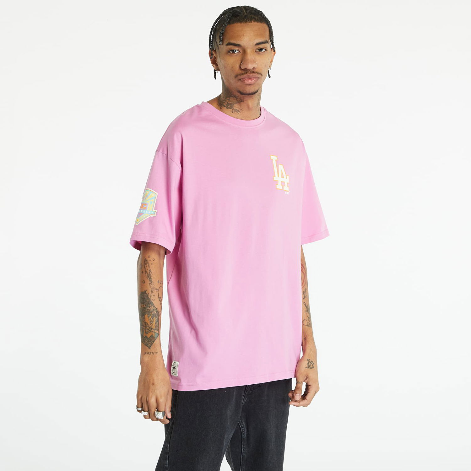 Tričko New Era Los Angeles Dodgers MLB Pastel Oversized T-Shirt Ružová | 60357124, 1