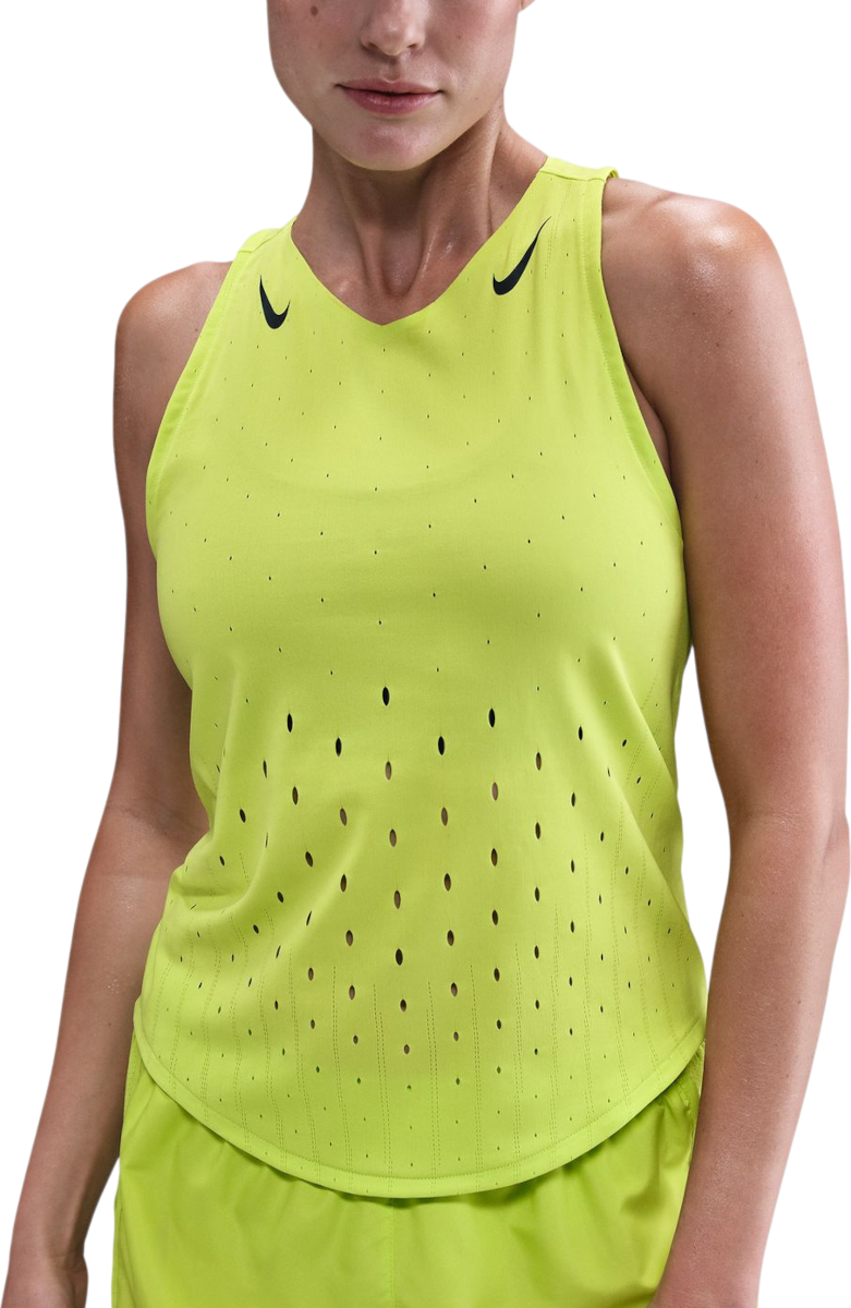 Tielko Nike AeroSwift Perforated Running Tank Top Žltá | fn2504-389