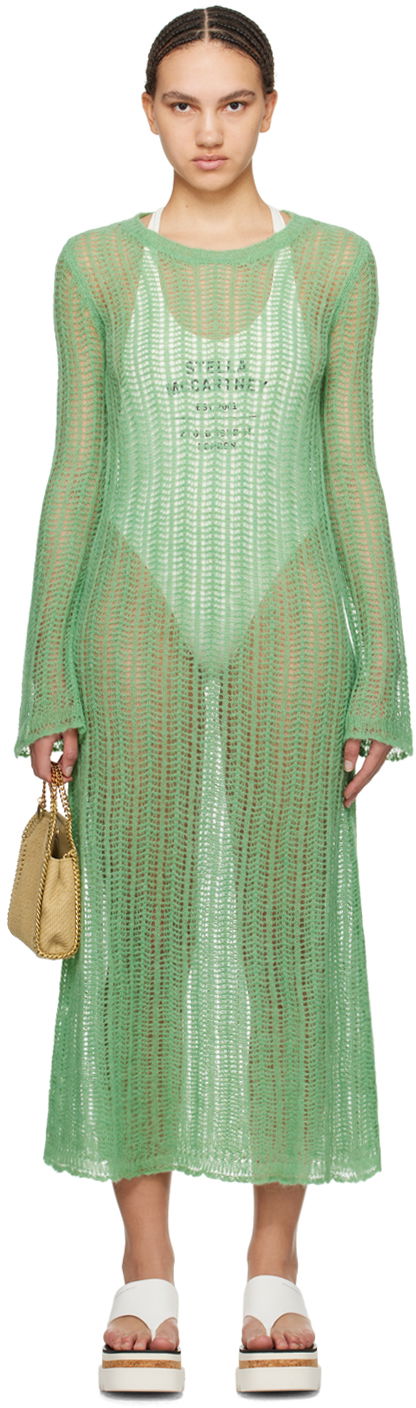 Šaty Stella McCartney Maxi Knit Dress Zelené | 6K07013S2472, 0