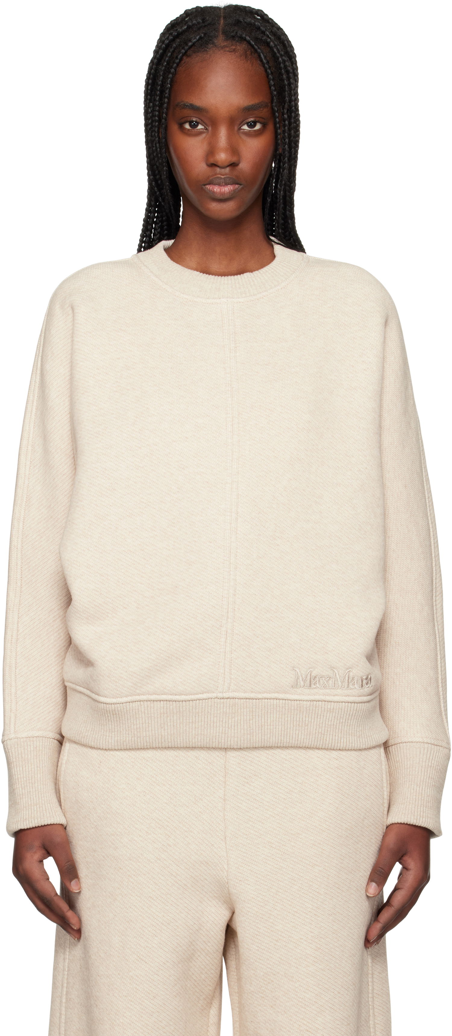 Sveter Max Mara Max Mara Cral Knit Sweatshirt Béžová | 2511921028600, 0
