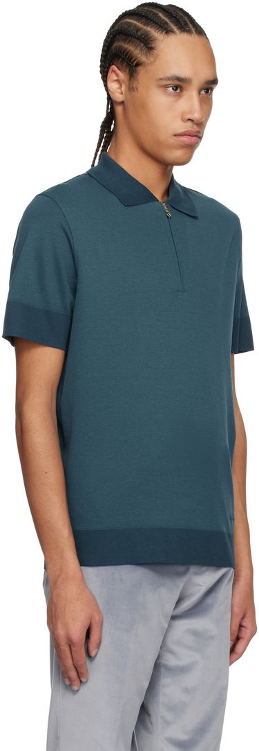 Polo tričko Paul Smith Paul Smith Zip Polo Modrá | M1R-415Z-P02436-44, 1