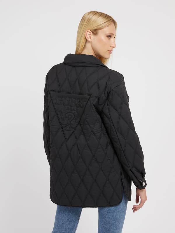 Košeľa GUESS Quilted Čierna | W3YL17WFIW2, 0