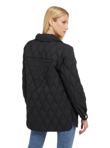 Košeľa GUESS Quilted Čierna | W3YL17WFIW2