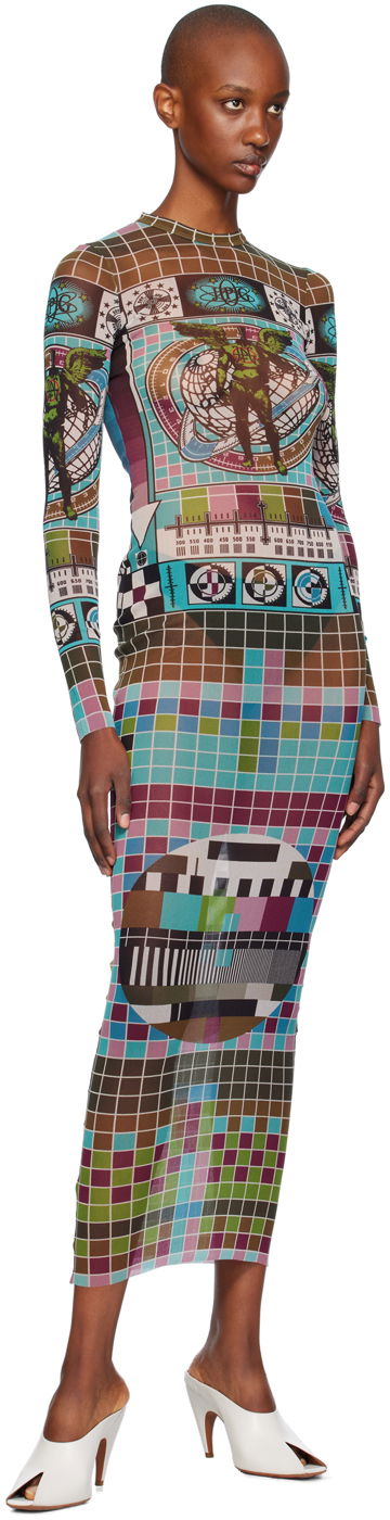 Šaty Jean Paul Gaultier Jean Paul Gaultier Printed Mesh Maxi Dress Rôznofarebný | 24/31-F-RO264-T569-5090, 3