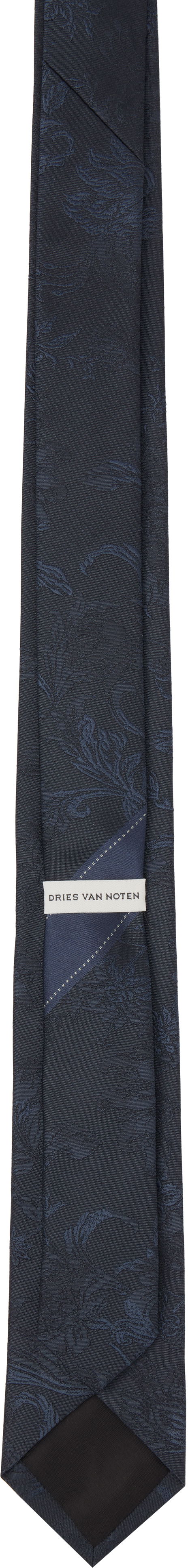 Šál Dries Van Noten Dries Van Noten Jacquard Silk Tie Navy | 251-021600-1909, 1