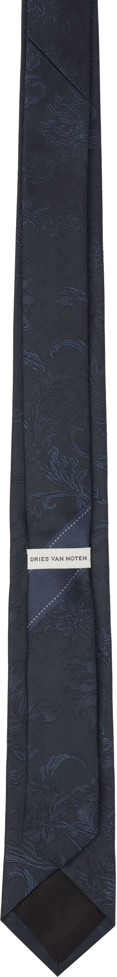 Šál Dries Van Noten Dries Van Noten Jacquard Silk Tie Navy | 251-021600-1909, 1