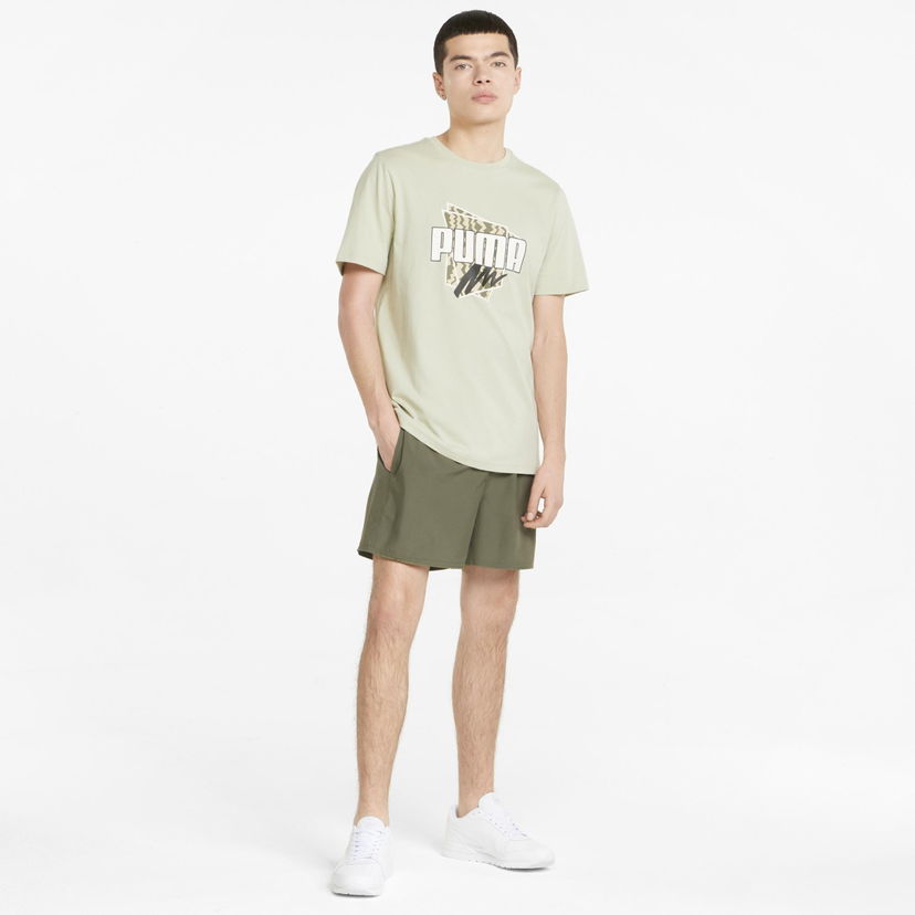 Šortky Puma Summer Graphic Woven Shorts Zelené | 848578-32