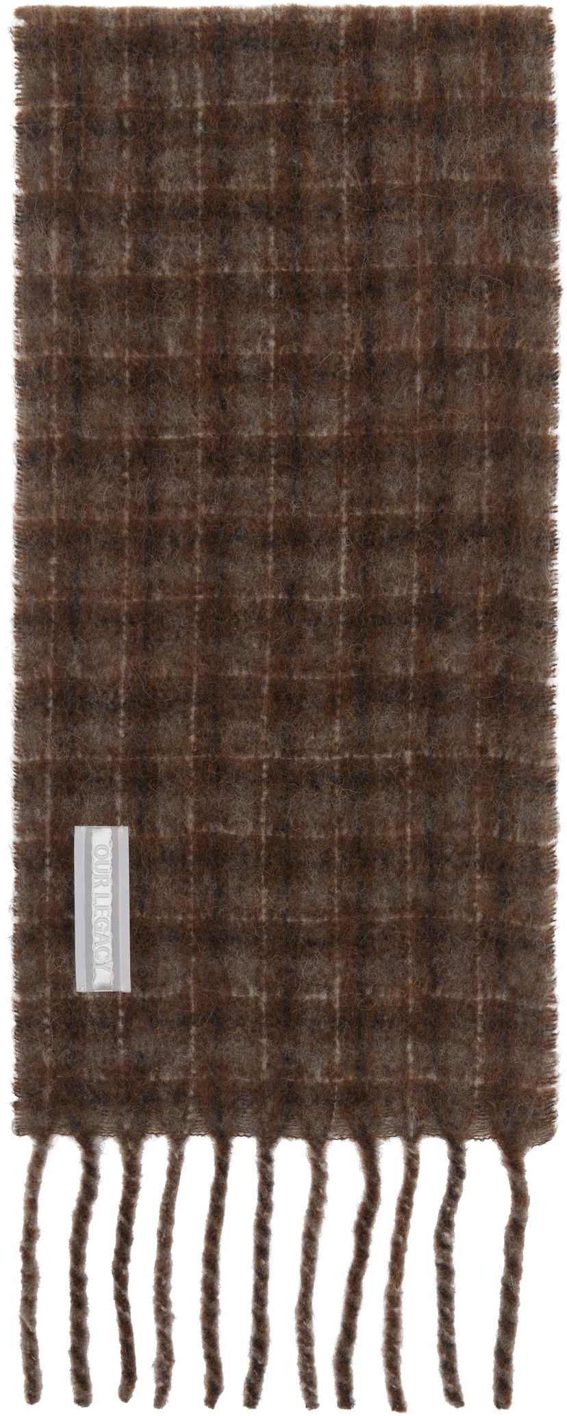 Šál OUR LEGACY Our Legacy Estate Checked Scarf Hnedá | A4258EBF