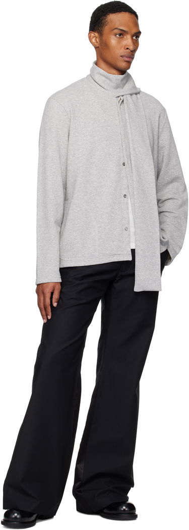 Mikina Maison Margiela MM6 Maison Margiela Long Sleeve Sweatshirt with Attached Scarf Šedá | SH0NH0015 M25013, 3