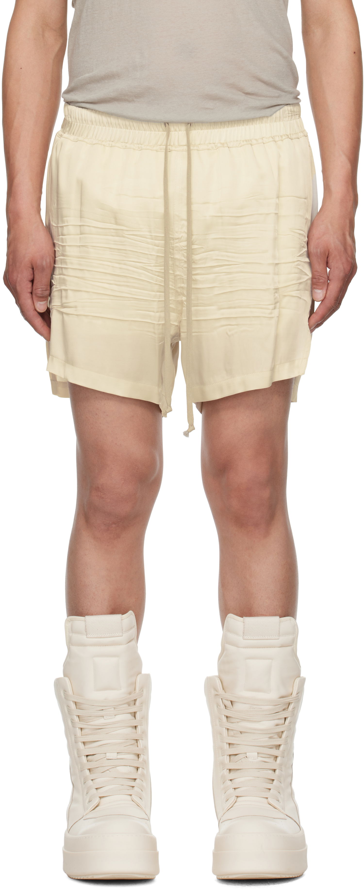 Šortky Rick Owens Rick Owens Hollywood Boxers Shorts Béžová | RR01E5306 SCH, 0