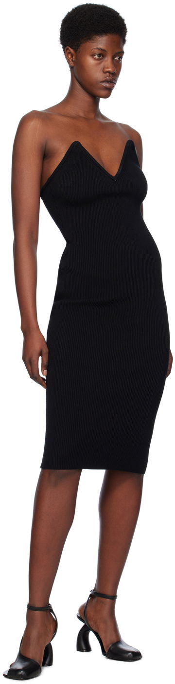 Šaty Coperni V-Neck Midi Dress Čierna | COPML91852, 3