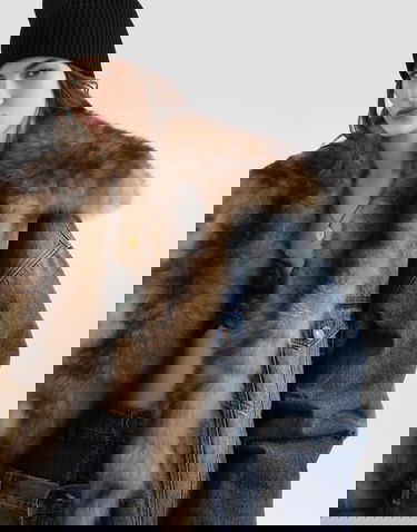 Bunda Dolce & Gabbana Denim Jacket With Fur Rôznofarebný | F9T08ZG8OC9S9001, 3